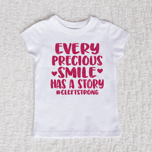 Every Precious Smile Girl White Shirt