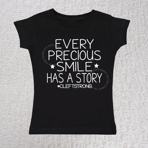 Every Precious Smile Girl Black Shirt