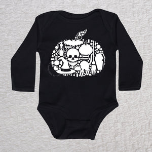 Halloween Long Sleeve Black Bodysuit