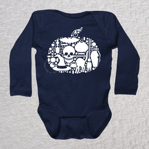 Halloween Long Sleeve Navy Bodysuit