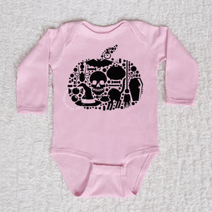 Halloween Long Sleeve Pink Bodysuit