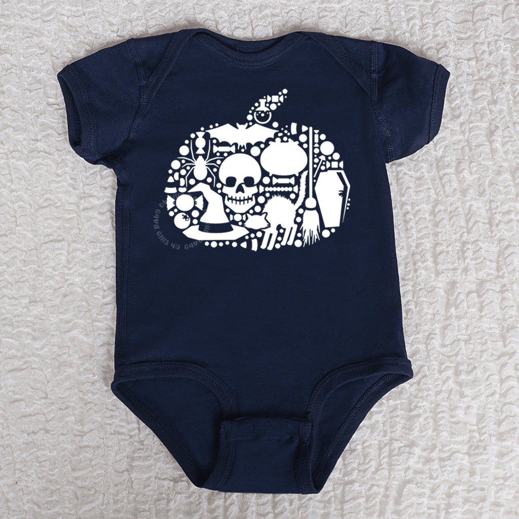 Halloween Short Sleeve Navy Bodysuit