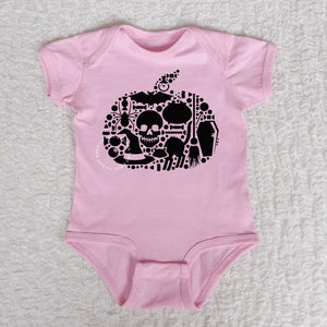 Halloween Short Sleeve Pink Bodysuit