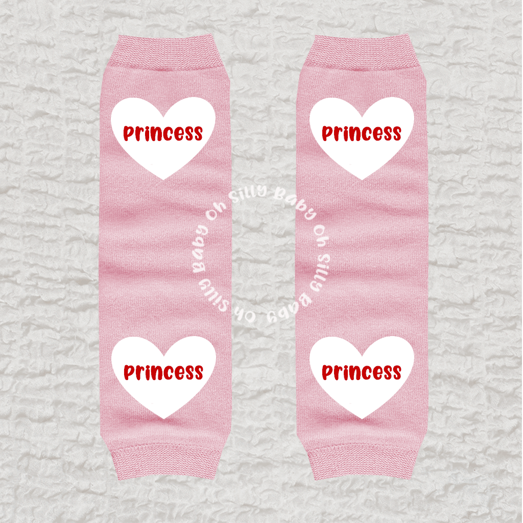 Princess Heart Pink Baby Leg Warmers