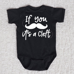 Its A Cleft Short Sleeve Black Bodysuit