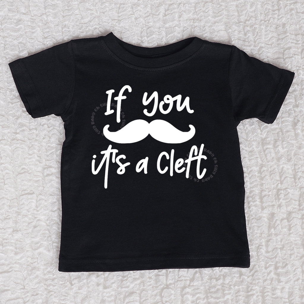 Its A Cleft Crew Neck Black Shirt