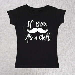 Its A Cleft Girls Black Shirt