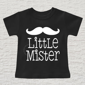 Little Mister Short Sleeve Black Shirt