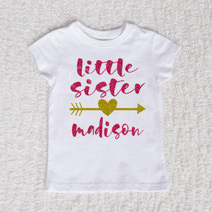 Little Sister Short Sleeve White Shirt