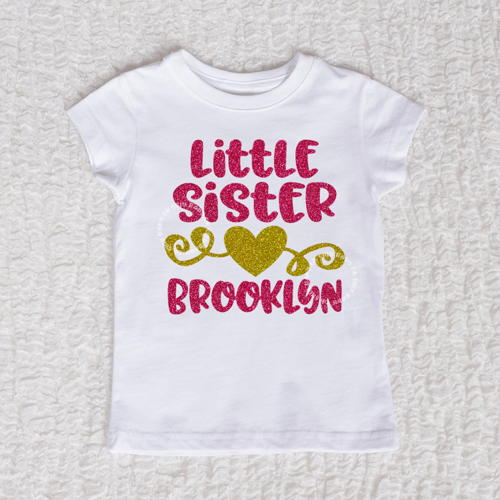 Little Sister Short Sleeve White Shirt