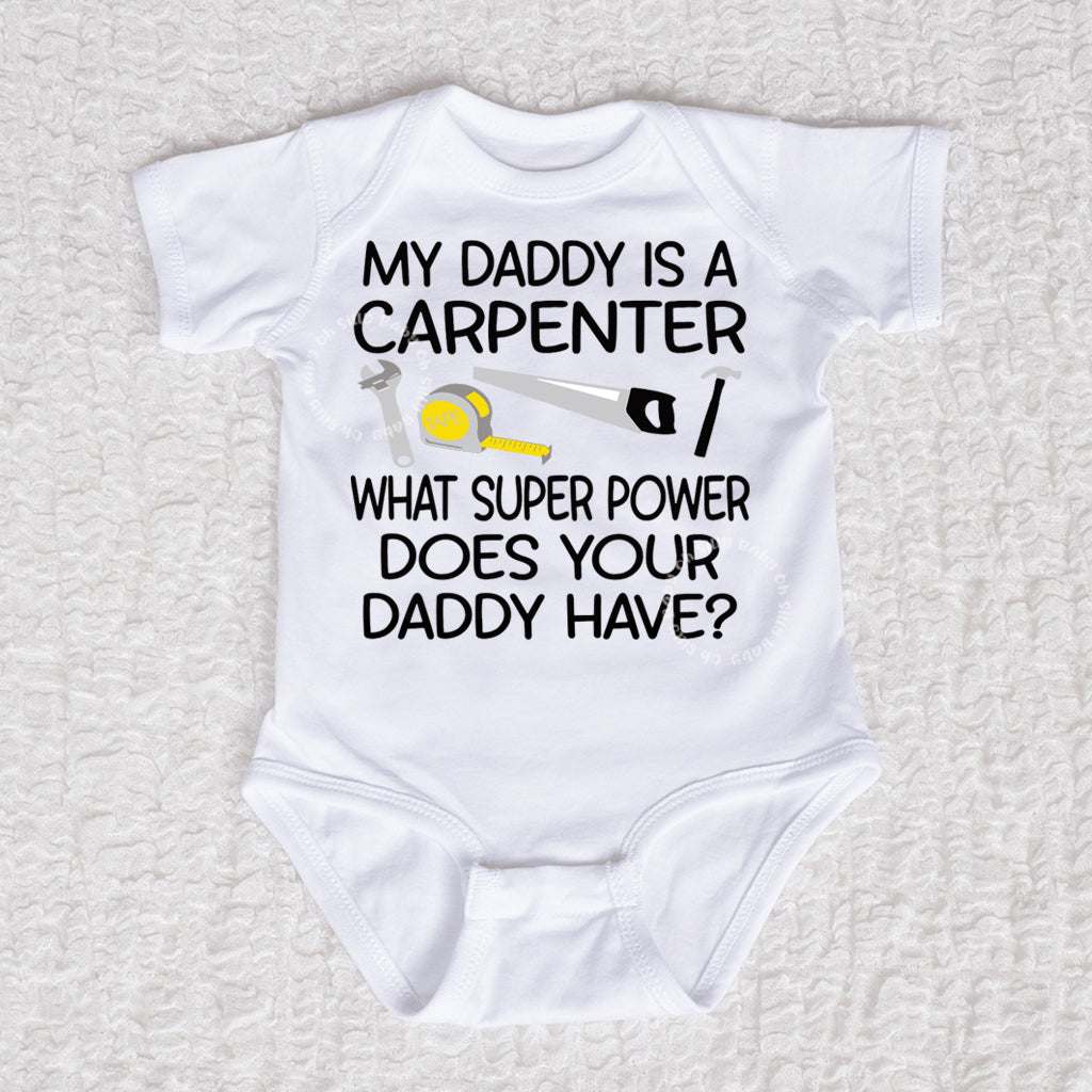 Carpenter Short Sleeve White Bodysuit