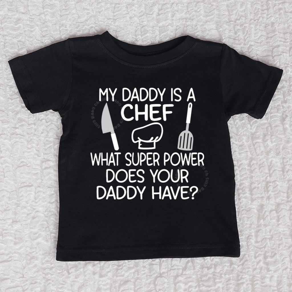 Daddy Chef Short Sleeve Crew Neck Black Shirt
