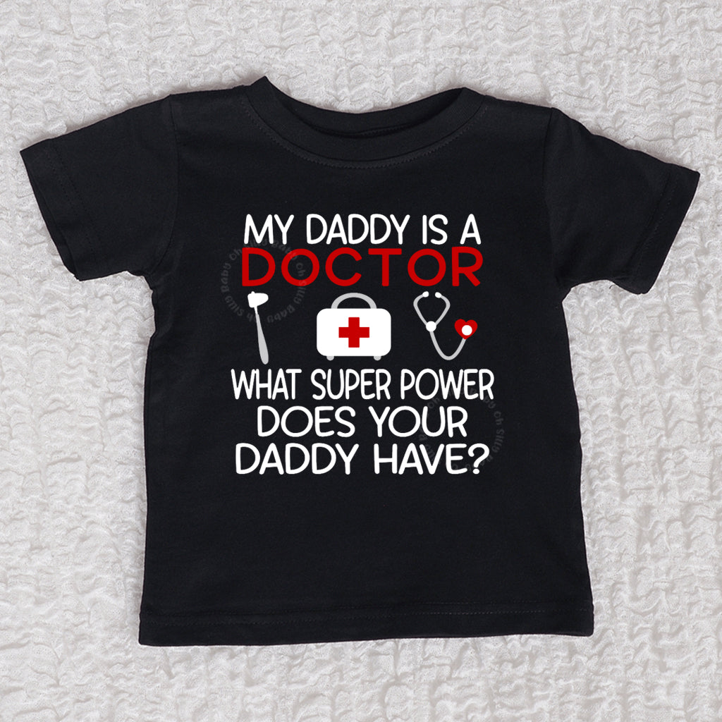 Daddy Doctor Short Sleeve Black Shirt