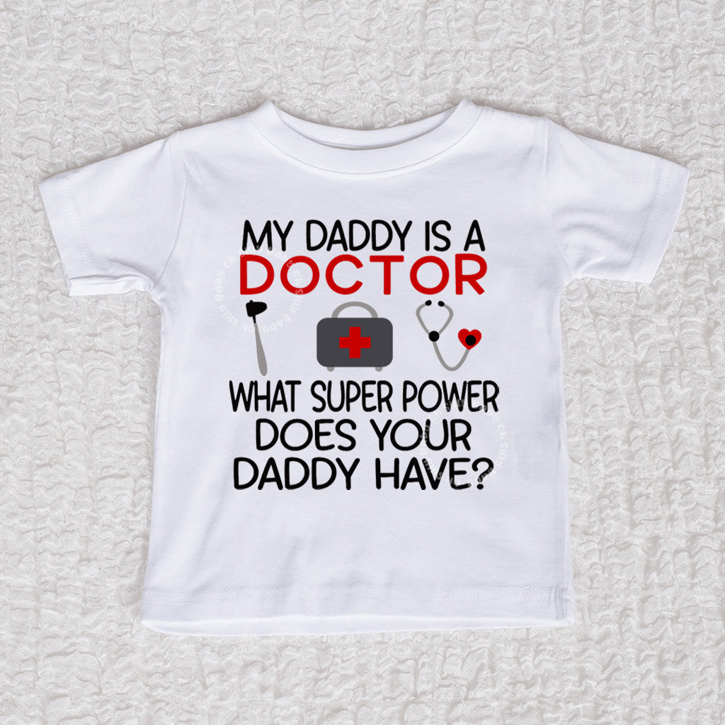 Daddy Doctor Short Sleeve White Shirt