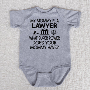 Mommy Is A Lawyer Short Sleeve Heather Bodysuit