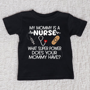 Mommy Nurse Crew Neck Black Shirt