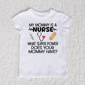 Mommy Nurse Girl White Shirt