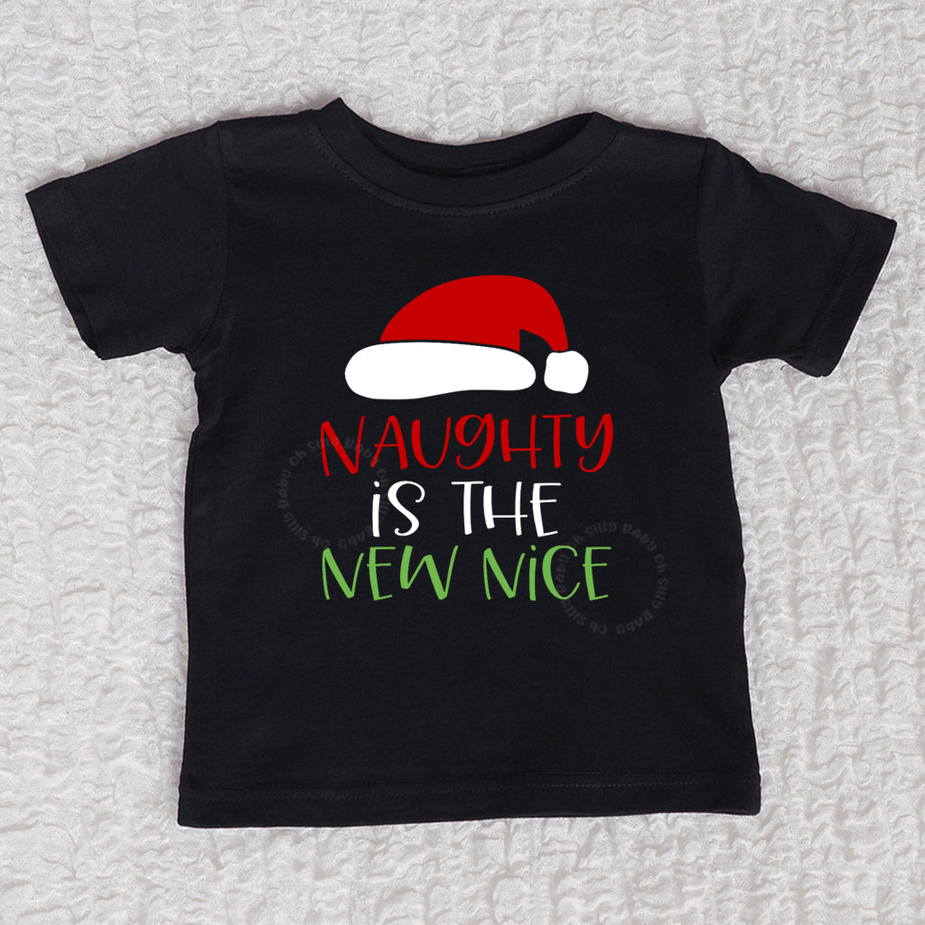 Naughty Crew Neck Black Shirt