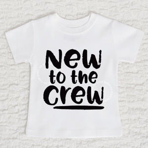 New to the Crew Short Sleeve White Crew Neck Shirt