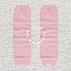 Perfectly Pink baby leg warmers in solid pink