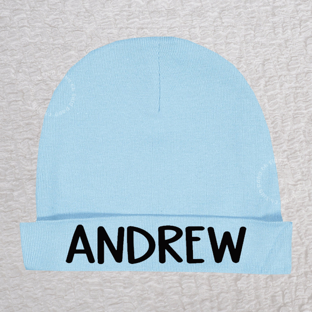 Peronalized Boy Light Blue Beanie Hat