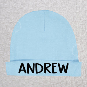 Peronalized Boy Light Blue Beanie Hat