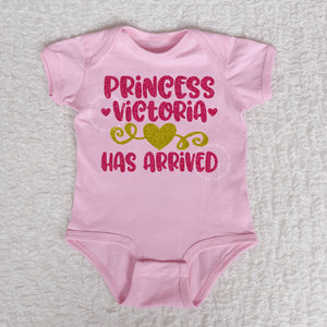 Princess Has Arrived Short Sleeve Pink Bodysuit