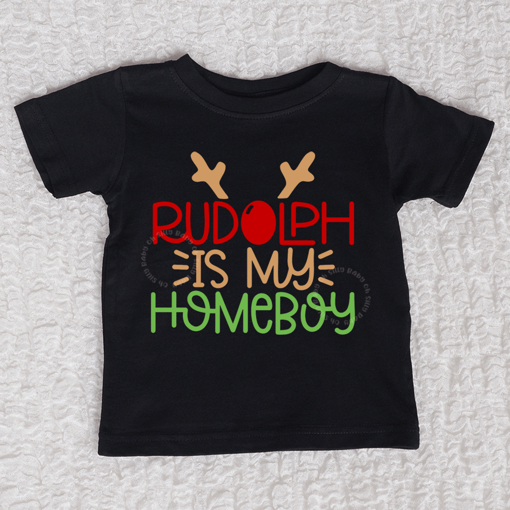 Rudolph Short Sleeve Black Shirt