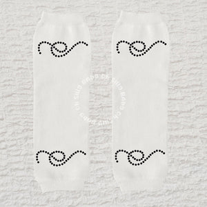 Black Swirly Dots Leg Warmer