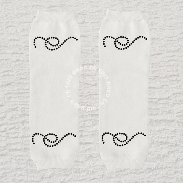Swirly Dots Baby Leg Warmers Arm Warmers Oh Silly Baby