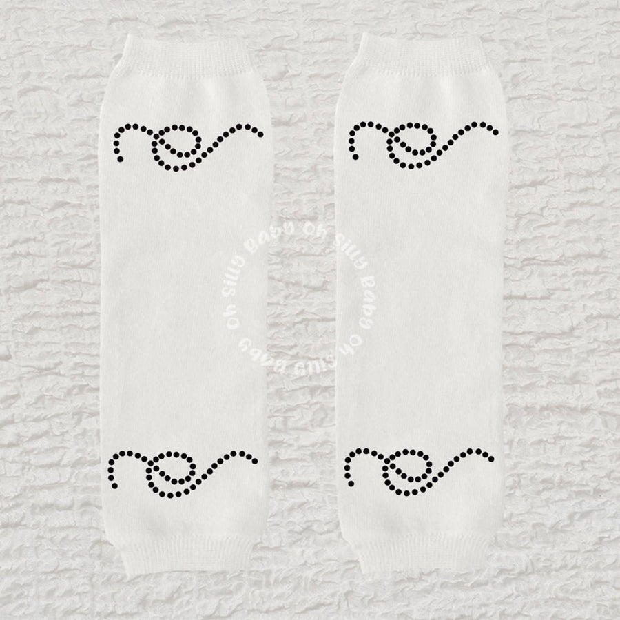 Swirly Dots Baby Leg Warmers Arm Warmers Oh Silly Baby