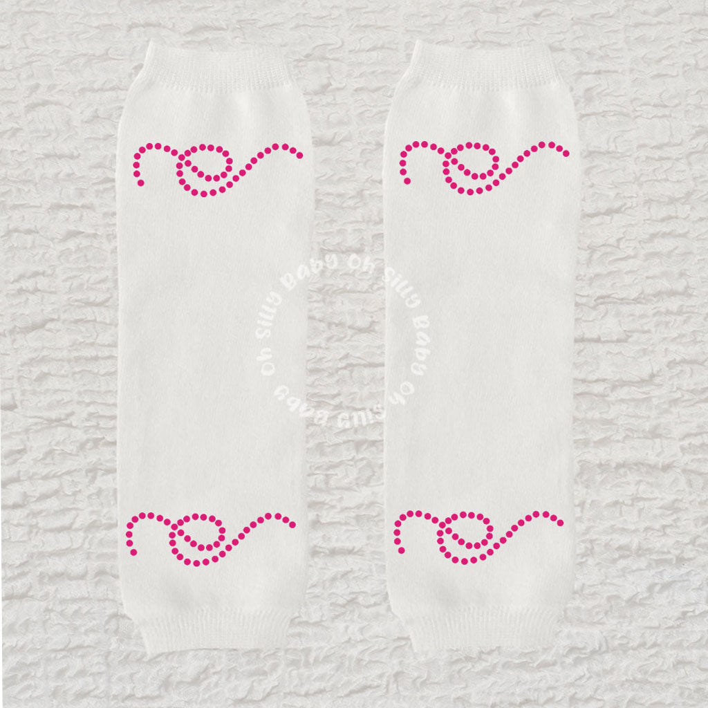 Passion Pink Swirly Dots Leg Warmer