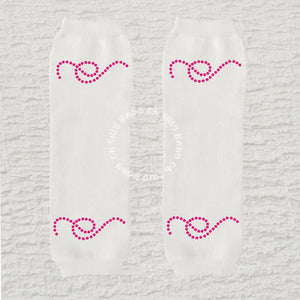 Passion Pink Swirly Dots Leg Warmer