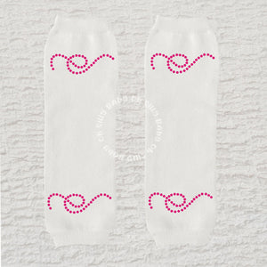 Passion Pink Swirly Dots Leg Warmer