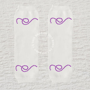 Purple Berry Swirly Dots Leg Warmer