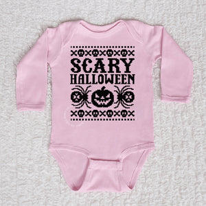 Ugly Sweater Long Sleeve Pink Bodysuit