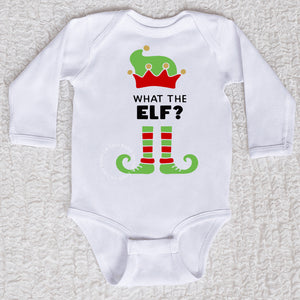 What The Elf Long Sleeve White Bodysuit