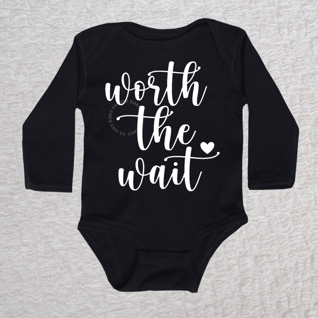 Worth The Wait Long Sleeve Black Bodysuit