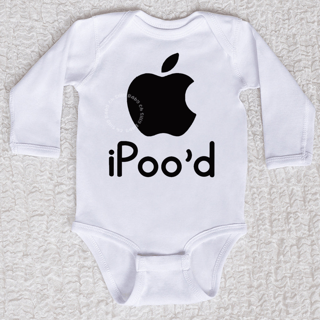 iPood Long Sleeve White Bodysuit